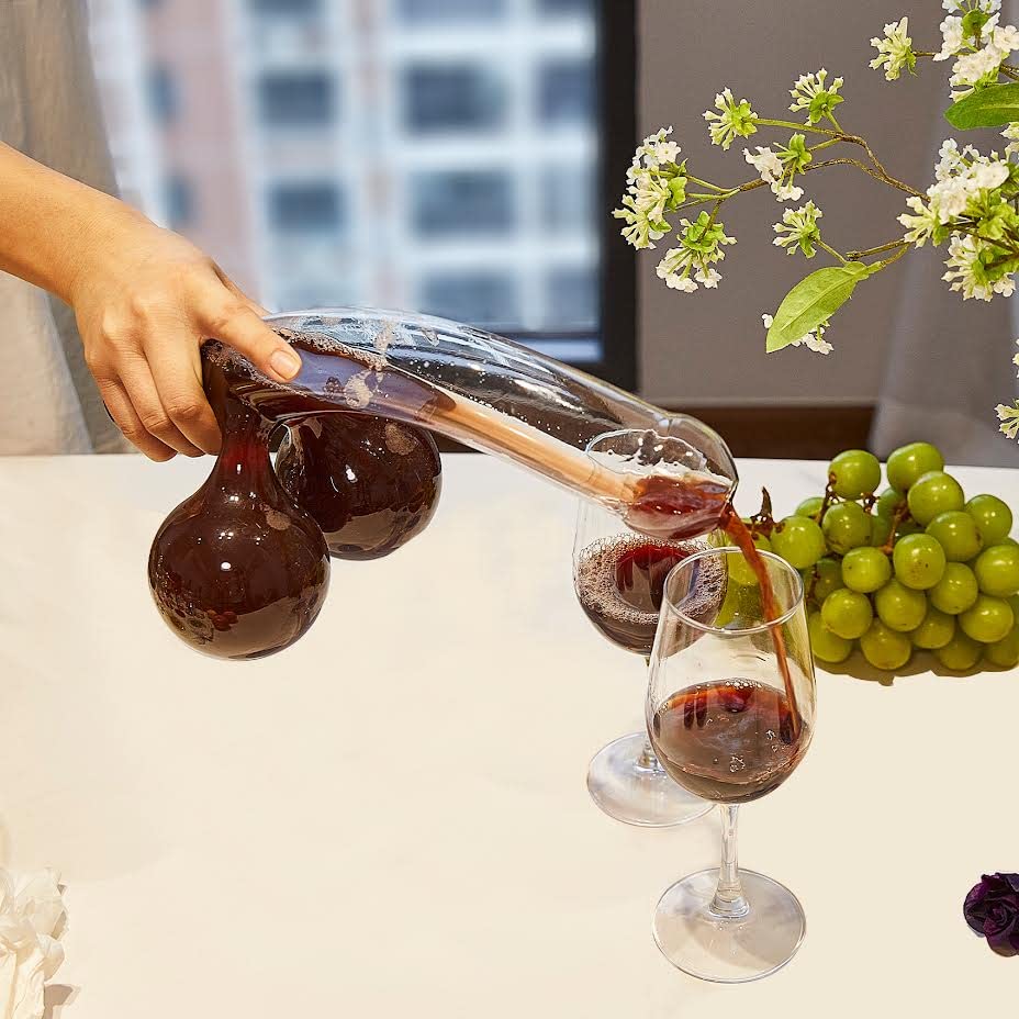 versione divertente con decanter e 2 flute